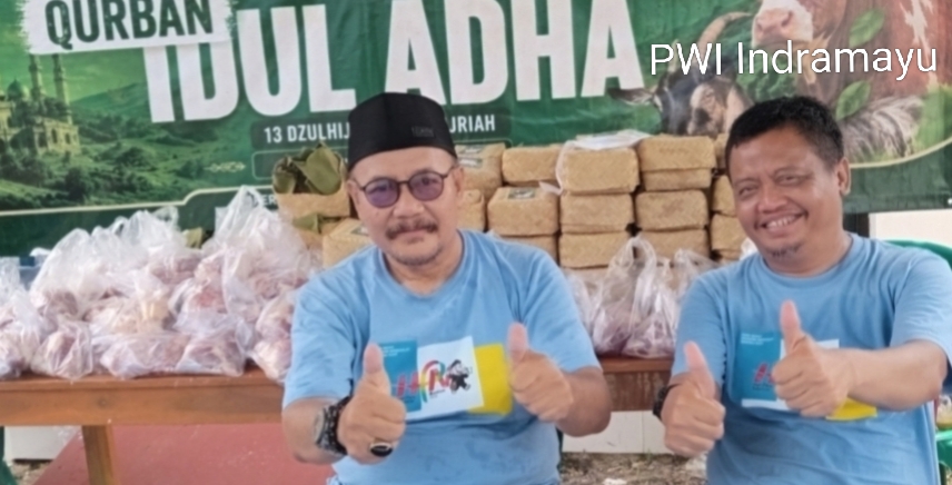 SUKSES..! Pendistribusian Daging Qurban PWI Indramayu Berjalan Sesuai Rencana