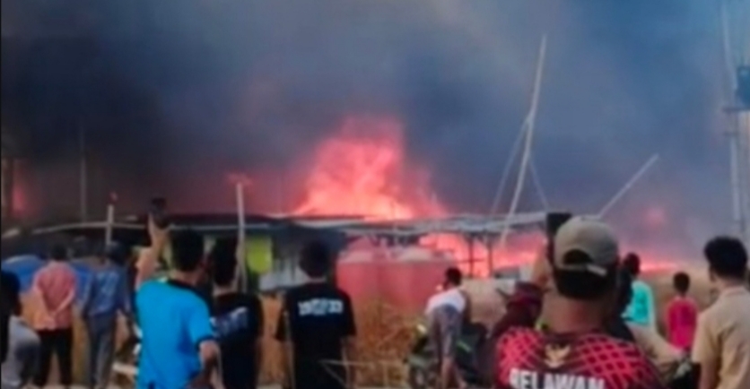 ?Sijago Merah Lalap Tiga Kapal di Pelabuhan Karangsong Indramayu Jawa Barat 